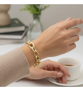 STİL İNCİSİ/XUPING JEWELRY OVAL HALKA ZİRKON TAŞLI BİLEKLİK