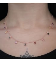 925 Ayar Rose Shakıra Gümüş Kolye
