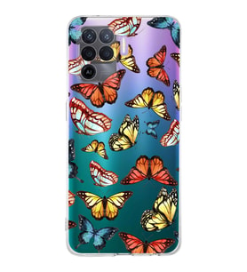 PrintiFy Oppo Reno 5 Lite ile Uyumlu Water Color 2  Kamera Korumalı Şeffaf  Kılıf
