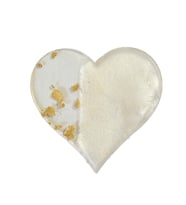 Epoksi  Magnet Gold Gümüş Varaklı Kalp Model 7 CM  (10 Adet)  Altın
