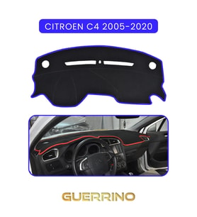 CITROEN C4 2005-2020TORPİDO KORUMA HALISI MAVİ KENAR