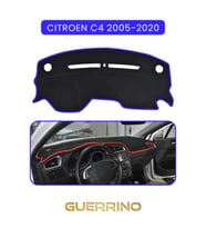 CITROEN C4 2005-2020TORPİDO KORUMA HALISI MAVİ KENAR