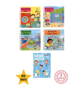 Hareketli Ev - Hareketli Park - Hareketli Hayvanlar - Hareketl Oyun - Eğitici Hareketli Kitap Set
