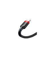 Baseus Cafule Serisi Type C 2A Usb Hızlı Şarj Kablosu 2 M - Kırmızı Siyah - CATKLF-C91