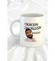 Yıkıksın Zavallısın Beyaz Kupa Bardak