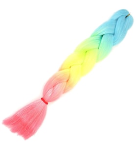 Simli Mi / Neon Sarı / Pembe Ombreli Örgülük 100 Gr.