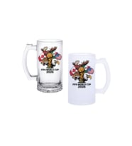 Ghostbastır Design Dünya Kupası Kulplu Bira Bardağı Buzlu veya Şeffaf Seçenekli 056