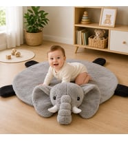 120 cm Peluş Bebek Oyun Halısı Yumuşak Emekleme ve Oyun Matı