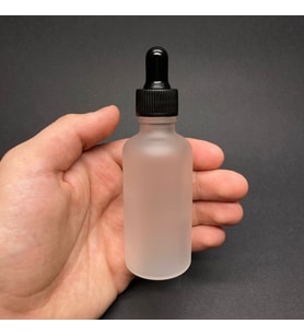 50 Ml Siyah Plastik Kapaklı Buzlu Cam Damlalıklı Şişe  , 50Cc Damlalıklı Buzlu Cam Şişe x 6 Adet