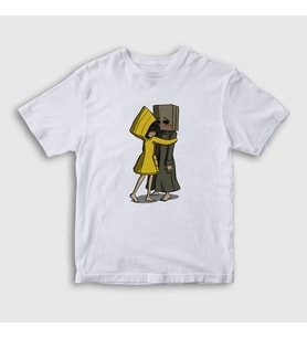 Presmono Unisex Çocuk Beyaz Hug Little Nightmares T-Shirt 159789tt (Beyaz)
