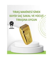 Çift Başlıklı Altın Renk Tıraş Makinesi ve Favori Şekillendirme Özelliği