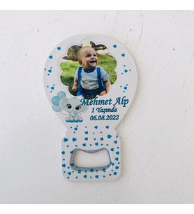20 Adet 1 Yaş Mavi Fil Temalı Açacak Magnet Söz, Nişan, Nikah, Yenidoğan ve Yaş Magnet