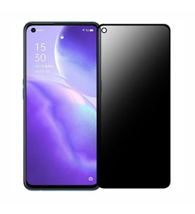 Oppo Reno 7 Uyumlu Privacy Ön Koruma Hayalet Seramik Nano Ekran Koruyucu (Siyah)