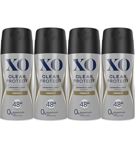 XO Deodorant 150ML Men-Erkek Clear & Protect (4 Lü Set)
