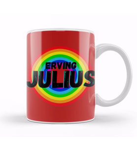 Julius Erving   Basketball gifts Vintage Retro Rainbow Quotes For BOYS AND Ddad Kupa Bardak Porselen