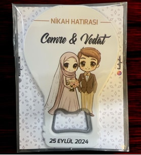 10 Adet Söz, Nişan, Nikah, Düğün Hediyesi Balon Açacak Magnet Kart ve Ambalajlı Tek Tek (blnmg15)