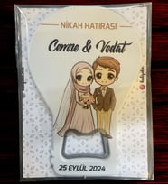 10 Adet Söz, Nişan, Nikah, Düğün Hediyesi Balon Açacak Magnet Kart ve Ambalajlı Tek Tek (blnmg15)