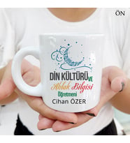 Kişiye Özel Din Kültürü ve Ahlak BilgisiÖğretmeni ve Resimli Öğretmenler Günü Kupa Bardaklar