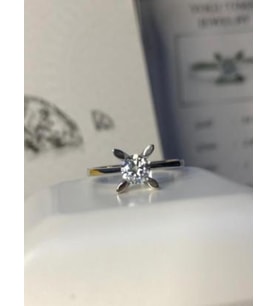 VOG MAZONİT TEK TAŞ YÜZÜK 14 AYAR BEYAZ ALTIN 3.17 GRM (0.93 CRT)MAZONİT