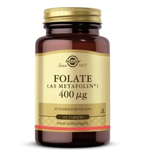 Solgar FOLATE (Metafolin) 400 MCG 100 Tablet