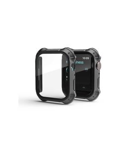 Apple Watch 7 41mm Uyumlu Tank Zırh Kasa ve Ekran Koruyucu Zore Watch Gard 10 (Siyah)