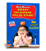 Okul Öncesi Dikkat Geliştirme ve İnce Motor Becerileri YAZ-SİL Kitabı (Cırt Cırtlı)