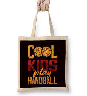 Cool Kids Play Handball Handballer Ball Sports Team Player Bez Çanta Uzun Saplı