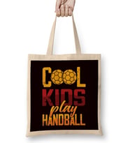 Cool Kids Play Handball Handballer Ball Sports Team Player Bez Çanta Uzun Saplı