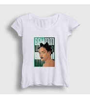 Presmono Kadın Beyaz Poster Rihanna T-Shirt 338279tt
