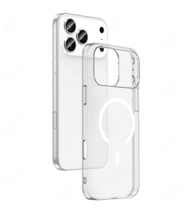 iPhone 17 Pro Kılıf Magsafe Özellikli Şık Sert ve İnce London Premium PC Kapak (Renksiz)