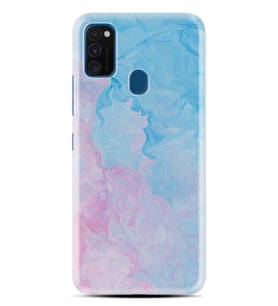 Samsung M21 M22 M23 M30 M31S M32 Kılıf Desenli Silikon Pink Blue Abstract 1385