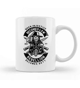 V For Vendetta Crest Kupa Bardak Porselen