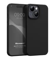 Microsonic Matte Silicone Apple iPhone 15 Kılıf Mavi (Siyah)
