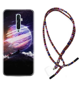Oppo Reno 2Z 4 Lite 4 Pro 5 6 7 A31 Kılıf Boyun Asklı Rasta Silikon Super Planet 1797