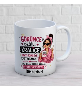 Kişiye Özel Görümce Tasarımlı Efsane Görümce İsimli Seramik Kupa