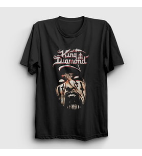 Presmono Unisex Siyah Puppet Master Face King Diamond T-Shirt 487071tt