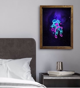 BK Gift Yatak Odası Konseptli Doğal Masif Ahşap Çerçeveli Tablo 45x65cm-22