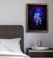 BK Gift Yatak Odası Konseptli Doğal Masif Ahşap Çerçeveli Tablo 45x65cm-22