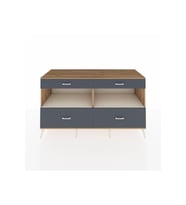 Kronos Konsol 2 Raflı 4 Çekmeceli  176x59x99 Çam-Aytaşı/Antrasit