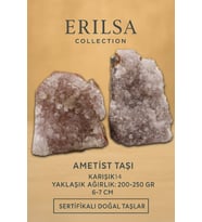 Sertifikalı Ametist Taşı Kütlesi 200-250 Gr – Doğal Ham Kristal Şifa Taşı Stresi Azalt Huzur Ver (Çok Renkli)