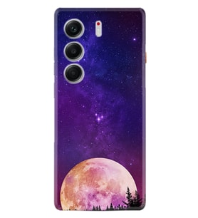 Camon 40 4G Kılıf Boutique Baskılı Resimli Mor Ay Pcode -025