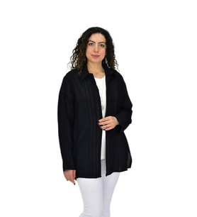 Kadın Gömlek Tişöt 2 Li Kombin Takım BGL-ST04660 (Siyah)