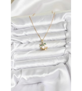 316L Çelik Zincir Gold Renk Chirtsmas Bell Model Yılbaşı Temalı Kadın Kolye TJ-BKO10706