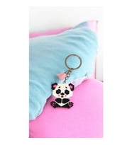 Miyuki Boncuk El Yapımı Panda Anahtarlık/Çanta Süsü (Çok Renkli)