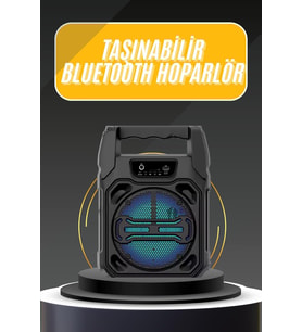 Karaoke Mikrofonlu Fm Radyolu Bluetooth Hoparlör Yüksek Ses Kaliteli