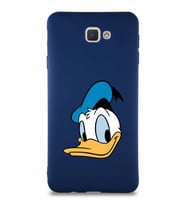 Samsung Galaxy J7 Prime 2 Soft Premier Kapak Donald Duck-B Tasarımlı Silikon Kılıf - Lacivert (Şeffaf)