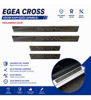 Egea Cross Krom Kapı Eşiği (4Parça) Paslanmaz Çelik