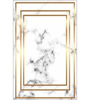 Eliana Home Baskılı, Yıkanabilir Kaymaz Taban Salon Halısı LNA1535-SD047 100x150 cm (Beyaz)