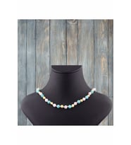 Doğal Taş Bebek Kolye - Pembe Kuvars,kehribar,amazonit