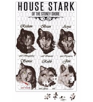 Game of Thrones Stark Children and Wolves Puzzle